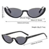 Zonnebrillen Vintage Small Cat Eye for Women Trendy half-frame Sun Glasses Fashion Shades Eyewear