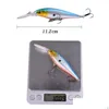 Baits & Lures 1Pcs Colorf Stripe Pattern 11Cm 10.5G Hard Bait Minnow Streak Fishing Bass Fresh Water Hook Diving Perch Wobbler Fish Dr Dhgkm