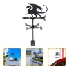 Trädgårdsdekorationer Vintage Decor Halloween Flying Dragon Farmhouse Weather Vane Takfästet Vindriktningsindikator Kit utomhus uteplats