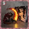 Figury zabawek akcji Demon Slayer Anime Figures Tsugikuni Yoriichi Figura z światłem 23cm PVC Statua Figurine Model Doll Toys Prezenty świąteczne L240402