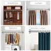 Shower Curtains Spring Curtain Rod Stainless Steel Adjustable Wardrobe Clothes Hanging Simple Bathroom Bracket