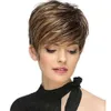 Short Hair Pixie Wigs Women Human Short Wigs Black Short Layered Wavy Cheap Multi Color Synthetic Hair Wigs