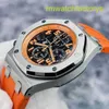 Orcadone da polso AP perfetta Royal Oak Offshore Serie 26170st Vulcano Orange Volta Orologio da uomo meccanico automatico