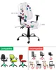 Chair Covers Wood Grain Retro Colorful Butterfly Elastic Armchair Computer Cover Removable Office Slipcover Split Seat