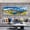 Landschaft Lake Forest Stone Mountain Landschaft Natur Leinwand Malplakate und Drucke für Wohnzimmer Wanddekoration kein Rahmen