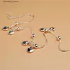 Cavigliere femminile cavigliere caviglia ciondolo 925 caviglia in argento sterling per donne r collegamenti a catena gioielli di moda fortunati accessori L46