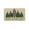 Mattor Cartoon Christmas Mat Decorative Printing Wear Carpet Door Area Rug Set Overdimensionerade stickade kastfiltar