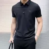 2024 Men Polos Summer Shirt Brand Clothing Top Grade Ice Silk Short Sleeve Men's Business Casual Women's T-Shirt Fashion Bekväm andningsbar asiatisk storlek M-3XL