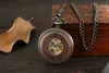 Pocket Watches Retro Antique Steampunk Vintage Roman Numerals Mechanical Pocket Automatic Winding Necklace Pendant Clock Chain Men Women L240402