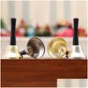 Décorations de Noël cloche de la main portable santa claus rattles fête Noël manche en bois cloches accessoires gouttes livraison maison jardin festif s dhjdr