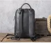 Rugzak mode eenvoudige echte lederen mannen dames zwart casual zachte real cowhide laptop bagpack reizen dames luxe boekentas