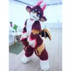 2024 Hochwertige Halloween Kawaii Horn Dragon Cartoon Maskottchen Kostüme Fursuit Geschäftsbekleidung Weihnachtskleid Kostüme