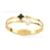 Vans Fashion Clover Hot selling gold bracelet black and white seashell four leaf clover gold-plated bracelet exquisite bracelet