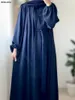 Lässige Kleider Siskakia Ramadan Eid Muslim Sets ärmellose unter Kleid mit Open Kimono Ethnisch bescheidener marokkanischer Saudi Kaftan