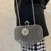 Borsa da sera da donna Diamond Acqua portatile Banchetto Abito da sera piccolo e fluente