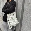 Torby na ramię kobiety Koreańska swobodna fold torba projektowa Duża pojemność Messenger Ladies Tote Big Shopping Fashion