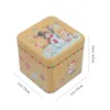 Storage Bottles 2 Pcs Christmas Candy Box Containers For Food Tinplate Jars Biscuit Cookie Iron