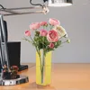 화병 아크릴 꽃 꽃병 식물 꽃 용기 기하학적 아치 웨딩 거실 침실 테이블을위한 투명