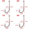 50pcs 34007 Stainless Steel Fishing Hooks White Big Extra Long Shank Fishing Hook Size 1/0 2/0 3/0 4/0 5/0 6/0 7/0 8/0 9/0 10/0 240328