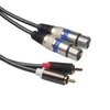 كابل الصوت 2 XLR إلى 2 مكبر صوت محول RCA XLR RCA HIFI كابل مكبر الصوت