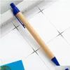 Bollpunkt pennor grossist Kraft Paper Stick Pen Press Tube Stationery Writing Supplies Drop Delivery Office School Business Industrial DHAFV