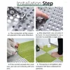 Bath Mats Non-slip Mat Toilet Splicing Ground Air Massage Bathroom Carpet PVC Mesh Soft Plastic Floor Pad Home Supplies