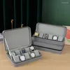 Watch Boxes WellZone Dustproof Portable Multiple Slots Zipper Box 2/4/6/8/10/12 Girds Travel Storage For