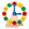 Other Desk Accessories Wholesale Wooden Digital Clock Model Childrens Early Education Teaching Aids Drop Delivery Office School Busi Dhcu0