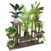 Vases Plantes de fleurs en bois étagères disquettes décor pour la maison des supports extérieurs intérieurs