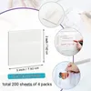 Packs 200 Sheets PET Sticky Notes Waterproof Translucent Self-adhesive Label Sticker Transparent Writable Tags