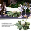 Candle Holders 2 Pcs Tabletop Decoration Rings Wreaths Wedding Centerpieces For Tables Pillars Small Eucalyptus