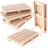 Table Mats Mini Wooden Pallet Beverage Coasters For And Cold Drinks Wood Flower Pot Cushion