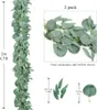 Fiori decorativi 1pcs Greenery Garlands 6,5 piedi Garland eucalipto artificiale con foglie di salice Faux Lasciare viti per la festa di nozze