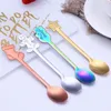 Spoons 5 Christmas Silverware Flatware Teaspoons Coffee Fancy Stirring Spoon Steel Mixing For Desserts- Set Cartoon