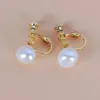 Boucles d'oreilles en peluche à la main White Baroque Pearl 18K Hook Diamond Bridal Clip-on adolescents anniversaire CHANDELIER ART ART EOR CUFF MEN MEN SILT