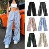 Women's Pants Wide-Leg Women Small Summer Pure Cotton High Waist Straight Drape Design Running Casual Mopping Sweatpants