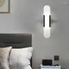 Duvar lambaları lüks mermer minimalist İskandinav oturma odası yatak odası villa tv arka plan aplik dekor banyo led ayna ışık
