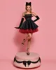 Lässige Kleider gotische schwarze und rote kurze Party trägerloser eine Linie kleine Mädchen Cocktailkleid Mini Länge Satin formelle Anlässe Kleid