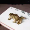 Вечеринка поставки фэн -шуй медные карманные деньги лягушка Fortune Brass Toad фигур китайская монета Дом 2pcs