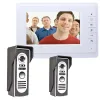 Intercom Free Shippingmountainone 7inch Color Lcd Video Door Phone Doorbell Intercom Kit 2camera 1monitor Night Vision