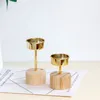 Portabandini semplici supporto dorato in stile nordico decorazione candelabella romantica a lume di candela o ornamento