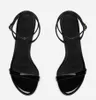 Zomer luxe vrouwen Keira sandalen schoenen octrooi leer vergulde koolstof hakken dame feest bruiloft gladiator sandalias korting schoenen EU35-43