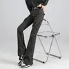 Женские джинсы Boliyae Slim Flare Женщины 2024 High Street Vintage Elasticty Bunders шика