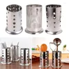 Storage Bottles Stainless Steel Circular Tableware Cage Chopsticks Box Tube Brush Spoon Holder