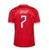 S-XXL 2024 Дания Футбольный Джерси 24 25 Евро Эриксен Дом Red Away White Kjaer Hojbjerg Christensen Skov Olsen Braithwaite Dolberg футбольные рубашки