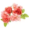 Candle Holders Centerpiece Floral Wreath Ring Artificial Rose Hydrangea Garland