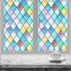 Window Stickers 1 Roll Privacy Film Bathroom Stained Glass Sticker Colorful