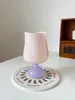 Bicchieri da vino francese vetro vintage viola tazza di acqua adorabile latte di San Valentino regalo di alto valore per bevande carine