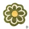 Carpets Flower Shape Non-Slip Bath Floor Mat Bathroom Imitation Rug Pad Cashmere Children's Quick-Drying Absorbent Carpet Room 60cm I8W7