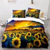 Bedding Sets Oil Painting Duvet Cover King Abstract Art Print Set Microfiber Landscape Tree Comforter For Kids Teen Room Decor